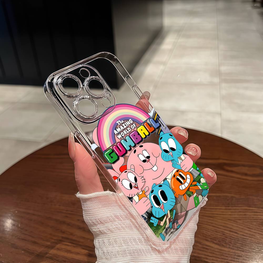 Удивительный мир Гамбола Чехол Для IPhone 17 16 15 14 13 12 Mini 11 Mini Pro Max Прозрачный Силиконовый Чехол