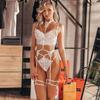 New Sexy Lady Lace Flower Bra No Steel Ring Bra Thong Set Underwear Pajamas