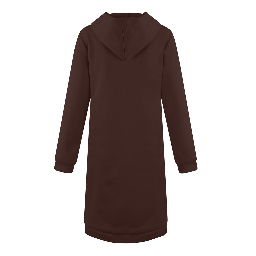 Женские повседневные толстовки на молнии, длинная толстовка-туника, зимняя ветрозащитная куртка с капюшоном на шнурке, верхняя одежда с карманами