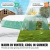 Walk-in Tunnel Greenhouse 29.53x9.84x6.6ft Galvanized Frame PE Cover Green