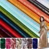 1x1.45 Meter Metallic Gliter Soft Fabric Shiny Gold Silver Fashion High Stretch Bright Silky Cloth for Diy Sewing Dress Fabrics