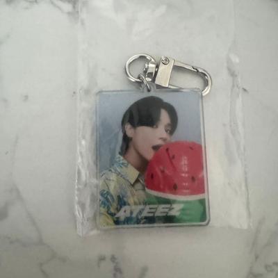 [Б/У] Ateez everline Счастливый розыгрыш бонусная коллекционная карточка брелок Уён
