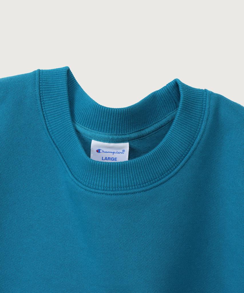 CHAMPION C Logo Oversized Jog Tag Sweatshirt Blue Green