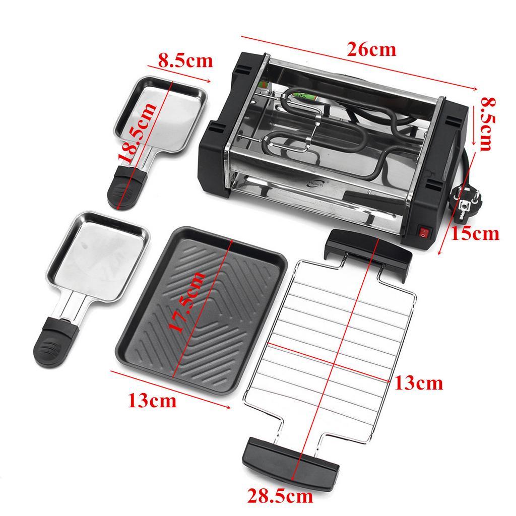 Электрический гриль для барбекю Кухонная машина для барбекю Сковорода для жарки мяса с антипригарным покрытием Контактный гриль 1000 Вт 2 типа сковород для дома магазина готовки