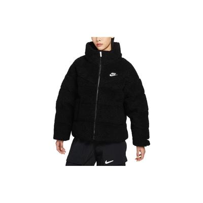 Женская спортивная одежда Therma-FIT City Series Пуховик из шерпы Черно-белый DV6676-010