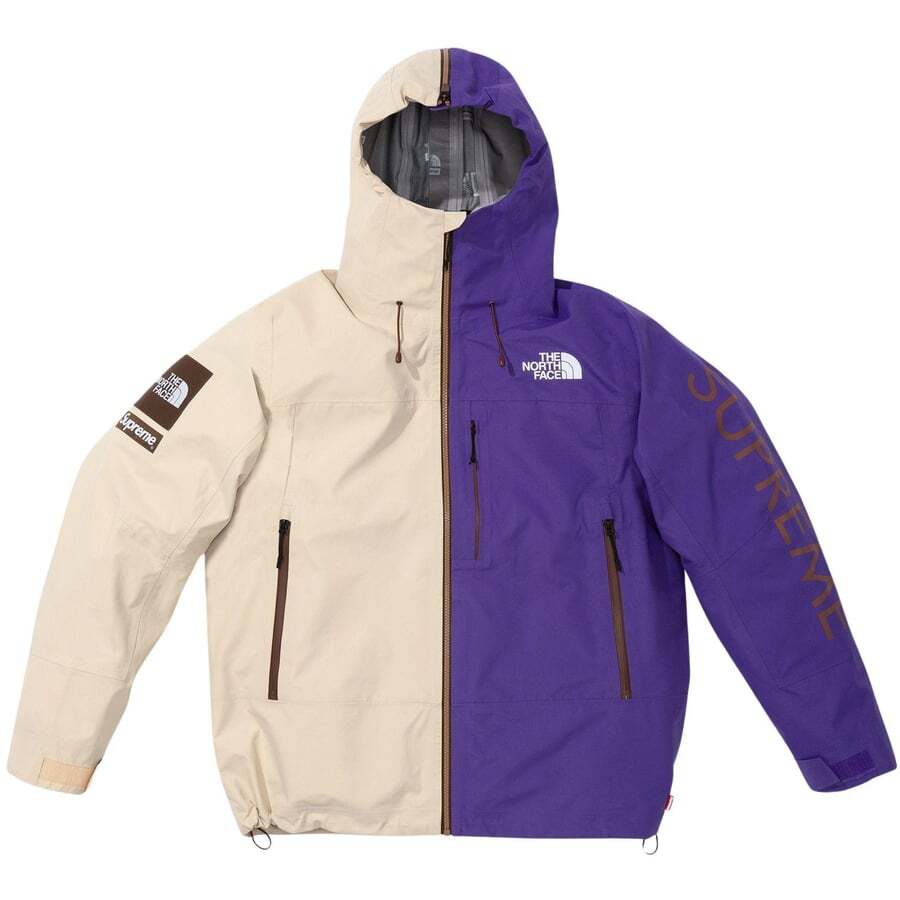 NP024011-GP Supreme The North Face Раздельная куртка-ракушка с проклеенными швами Бежевая