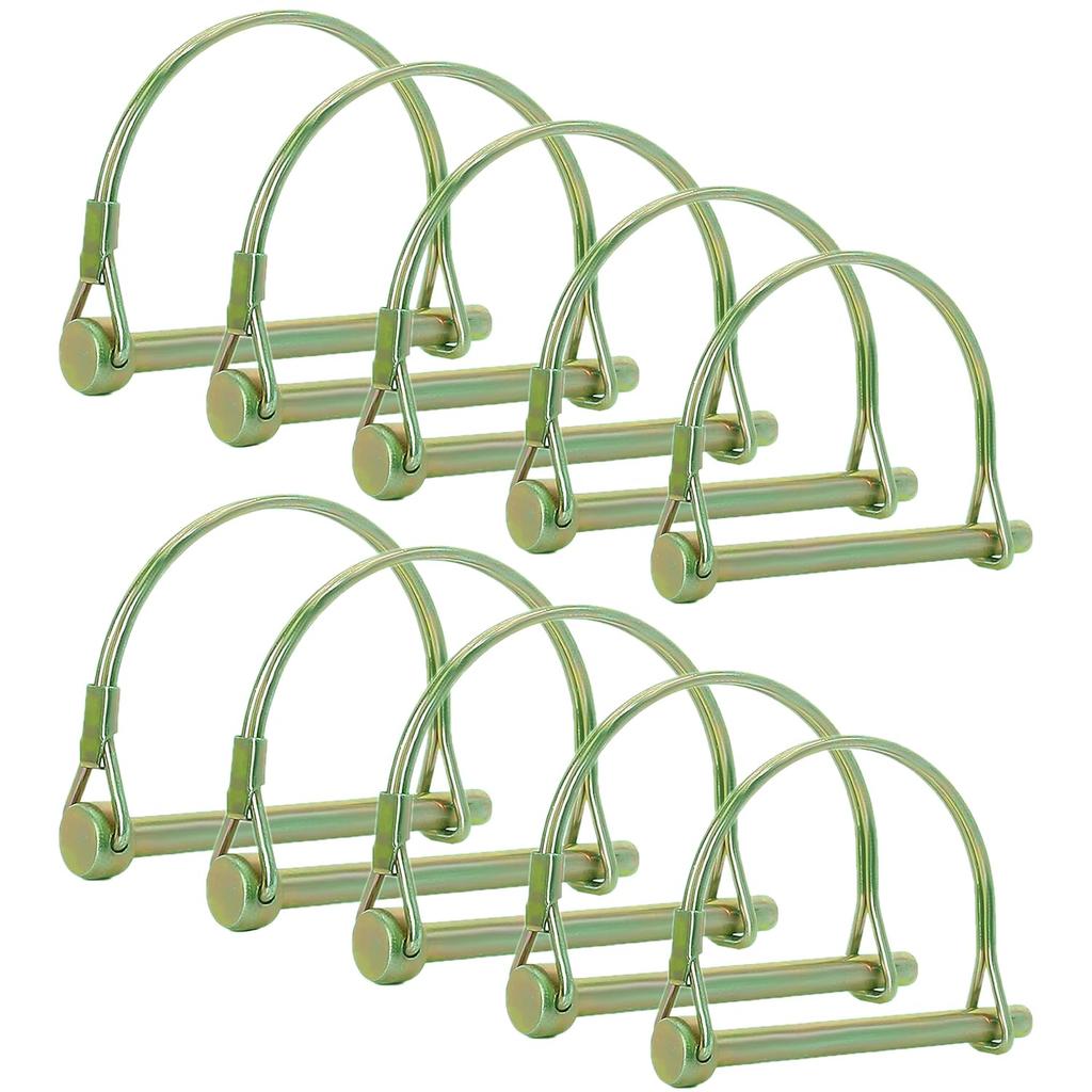 Pack of 10 Gold Trailer P – 2-3/4" x 1/4" (L x W) – Featuring PTO P, Lock P, Trailer Hitch P, and Shaft Locking Coupler P for Farm Trailers,