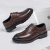 2025 New Men's Leather Shoes Business Formal Casual Men's Shoes Breathable British Men's Trendy Shoes 6096