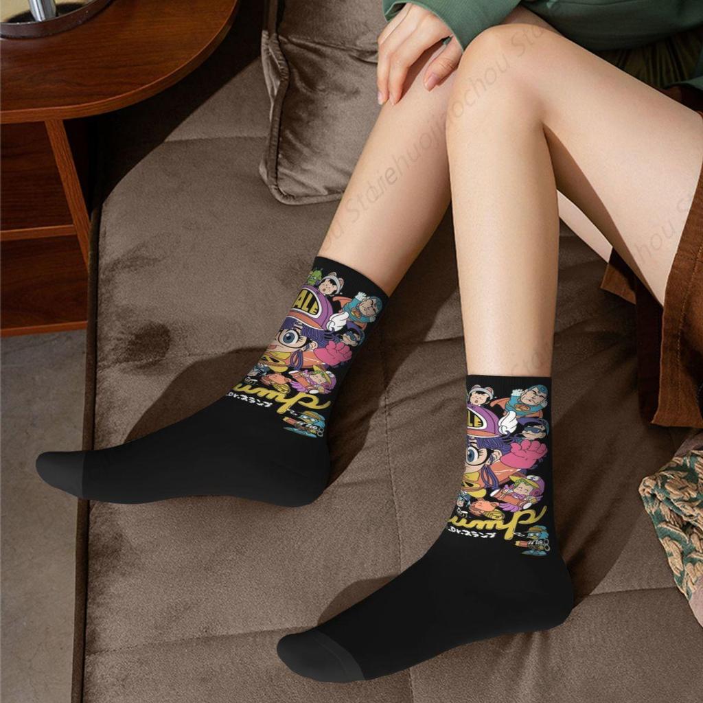 Повседневные носки Arale Anime Cute Soccer Socks Dr Slump Polyester Long Socks для женщин и мужчин