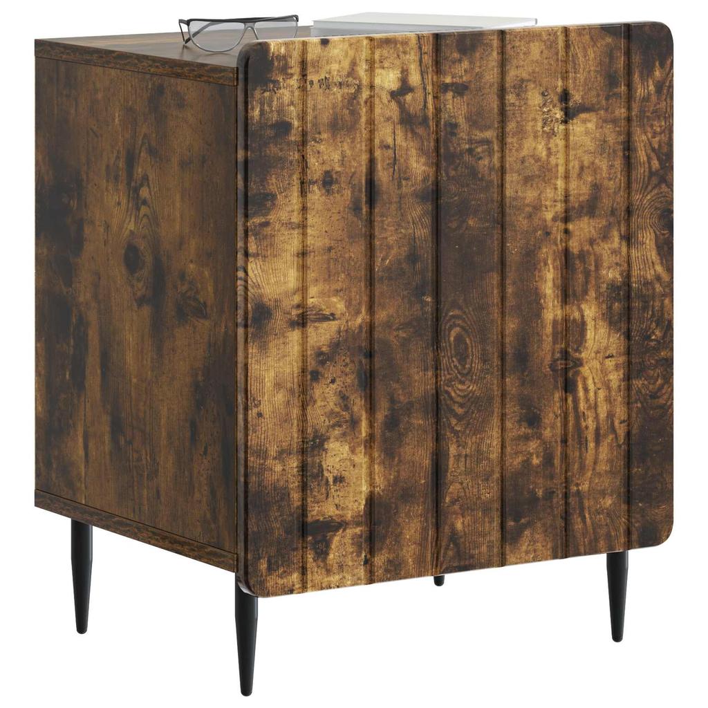 Nightstand Smoked Oak 43 x 34.5 x 52 cm Engineered Wood