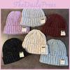 Womens Knitted Cap With English Letter Print For Autumn Winter Warmth Casual Wear