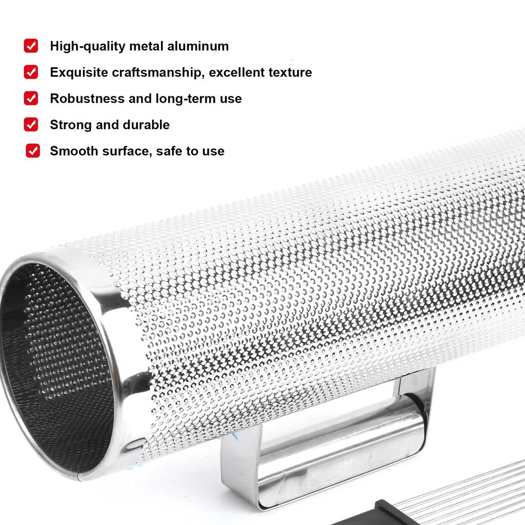 Guiro Shaker Aluminum Orff Percussion Instrument Scraper Music Teaching Aids 4x12in