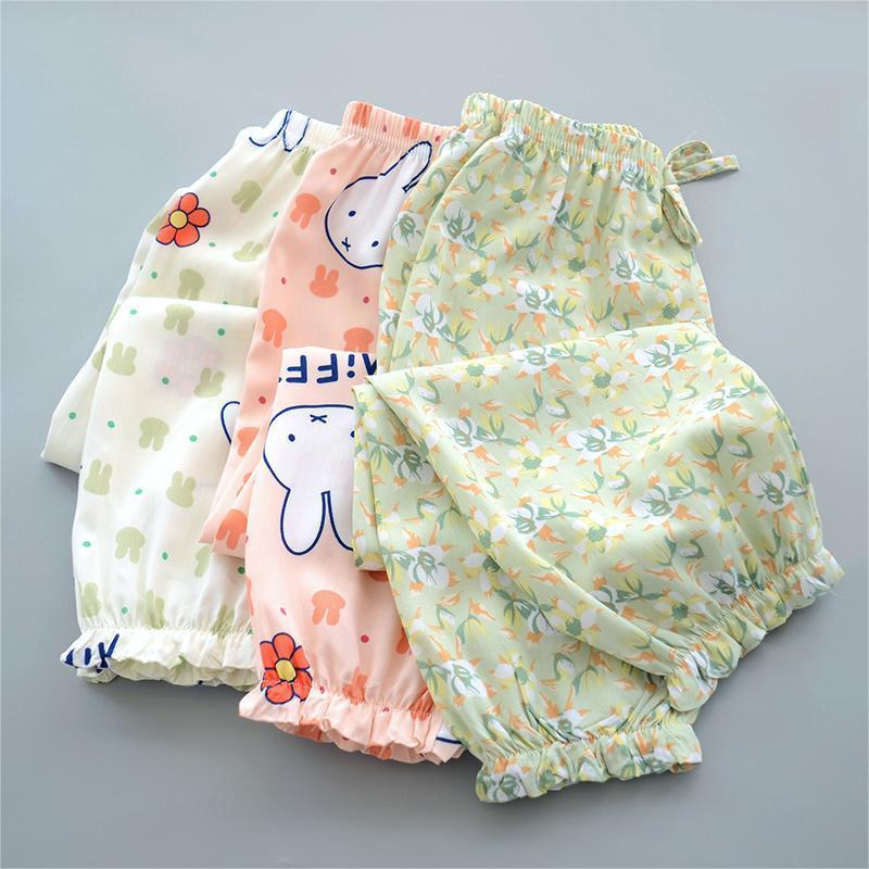 Детские повседневные брюки от комаров, летние тонкие брюки для сна для девочек, свободные внешние брюки-фонарики