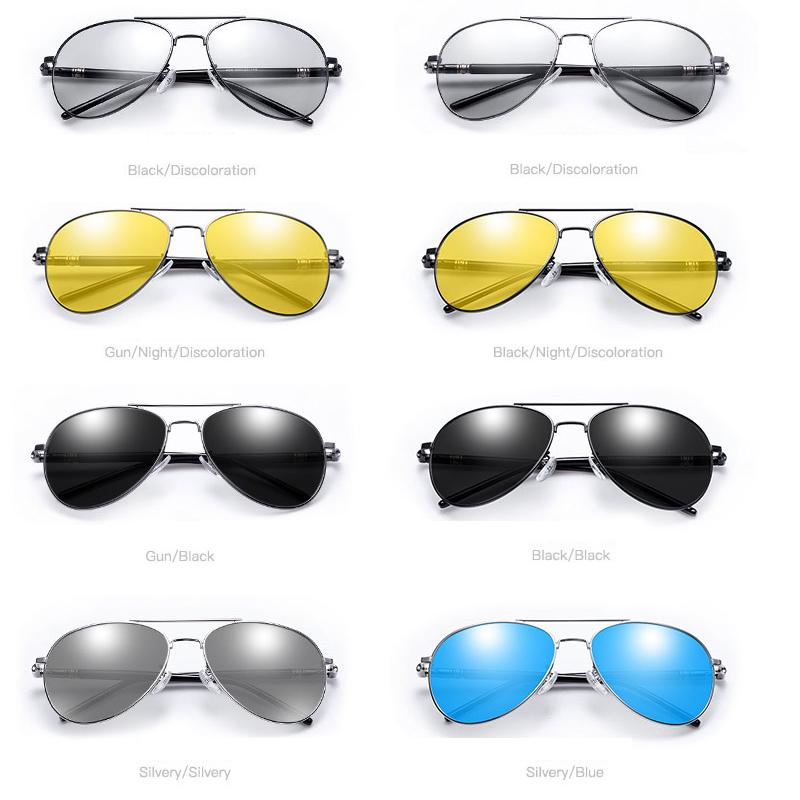 Fashion Men Polarized Sunglasses Photochromic Driving Sun Glasses Women Brand Designer Male Vintage Pilot Sunglasses Uv400