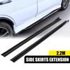 2.2m/2m Car Side Skirts Winglet Extensions Splitters Body Apron Lip Rocker Splitter Diffuser Body Kit Gloss Black