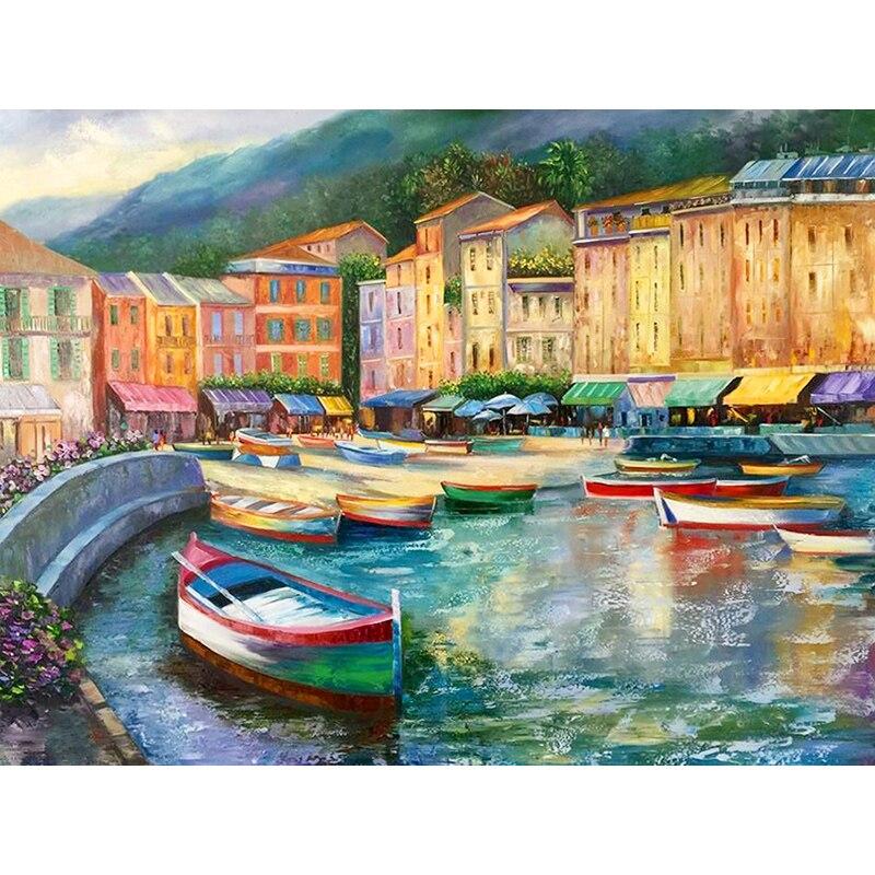 Новый 5D DIY алмазная живопись вид на море Алмазная вышивка паром вышивка крестом полная круглая дрель ремесла домашний декор ручной подарок