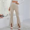 Fashion Pants Women Active High Waist Loose Joggers Split Flared Pants For Women