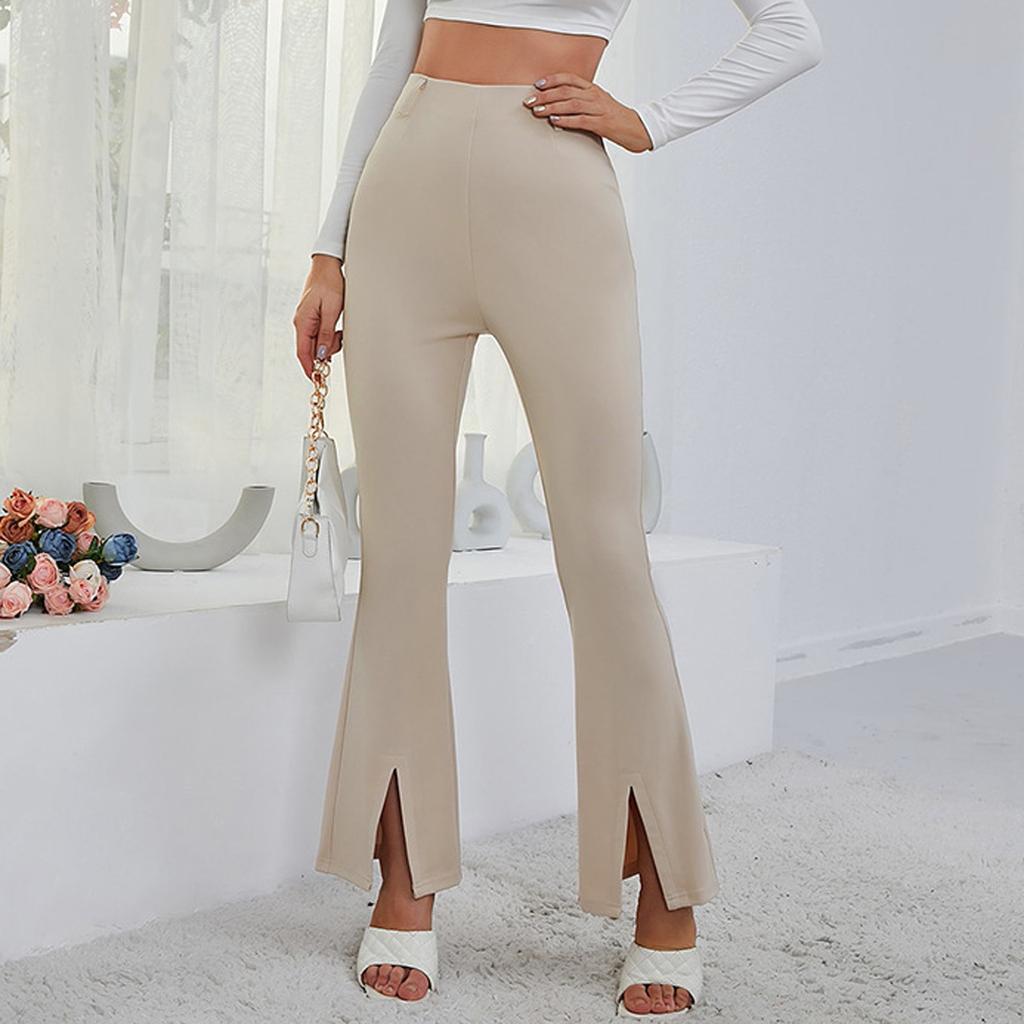 Fashion Pants Women Active High Waist Loose Joggers Split Flared Pants For Women