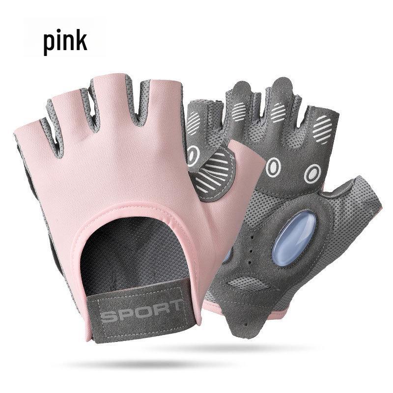 Унисекс амортизирующие силиконовые перчатки для велоспорта - нескользящие, износостойкие, с полупальцами для фитнеса