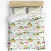 Nordic Style Pink Flamingo Duvet Cover Bed Bedding Set Home Textile Quilt Cover Pillowcases Bedroom Double Bedding Set No Sheet