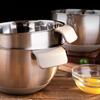Миска для смешивания с нескользящей ручкой, нержавеющая миска для приготовления пищи, выпечки и приготовления еды, кухонные аксессуары