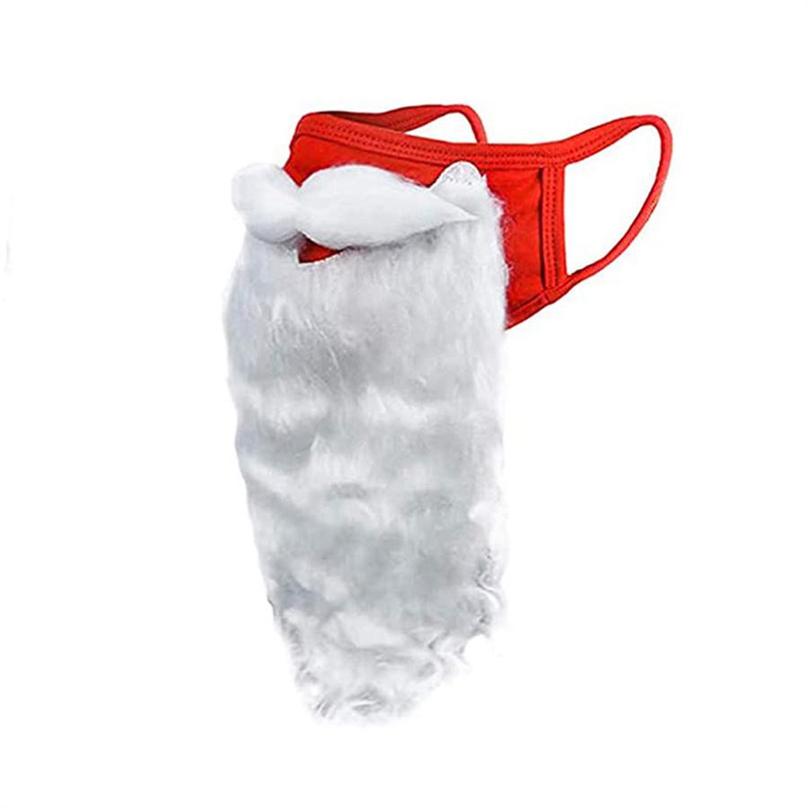 For Christmas Holiday Santa Beard Adults Face Mask Costume