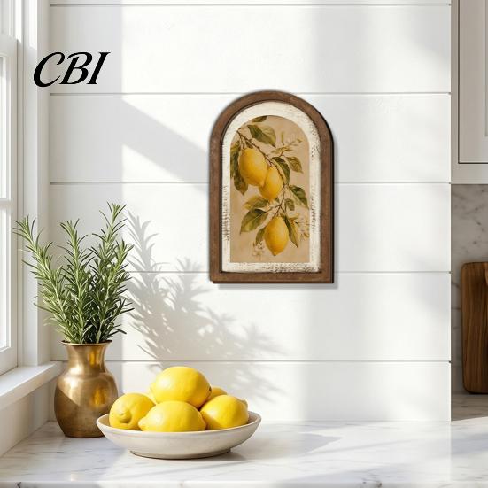 Decorative Wood Wall Plaques Pastoral Tulip Wooden Sign, Tabletop Display Pieces, Bedroom Ornament French Style Arched Pendant for Farmhouse