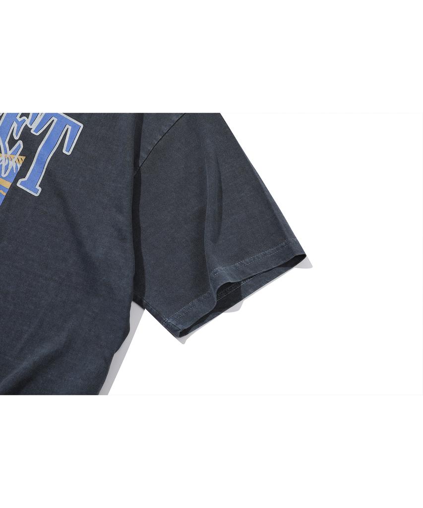 CPGN STUDIO Sunset Running Pigment Short Sleeve Tee Dark Blue