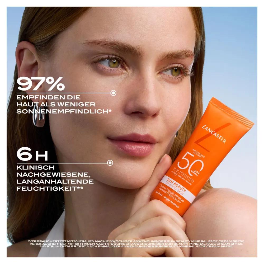 Lancaster Sun Beauty Солнцезащитный крем для лица Минеральный SPF50, 50 мл