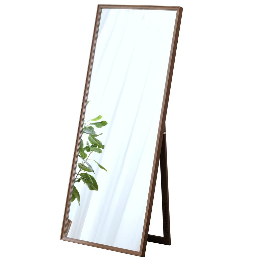 Doshisha Подставка Полная Высота Ширина Завершено Небьющееся Деревянное Свободный Стопор Складное Хранение Глубина Коричневый IMS1560BR Зеркало, Зеркало в полный рост, Тело,