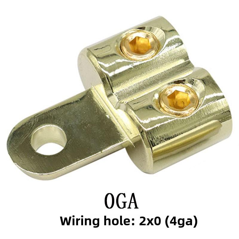 1x Car Audio Modification Power Supply O-type Wiring Terminal Two Way High-power Connector Car Audio Wire SplitterGood product