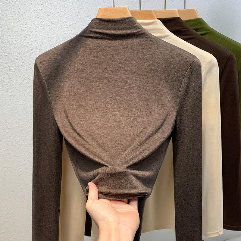Полуводолазка нижняя рубашка женская новая женская одежда теплая внутренняя крышка получена верхняя часть