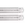 uxcell Stainless Steel Rulers, Set of 2, 120cm/48" Length X 1/20" Thickness X 1-1/2" Width, Inch and Metric, Linear Measuring Tool for Woodworking, Pa