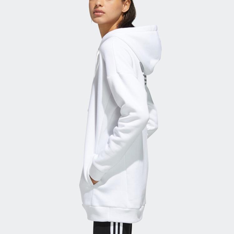 Adidas Толстовка с капюшоном Originals Trefoil Женские топы Белый GH7775