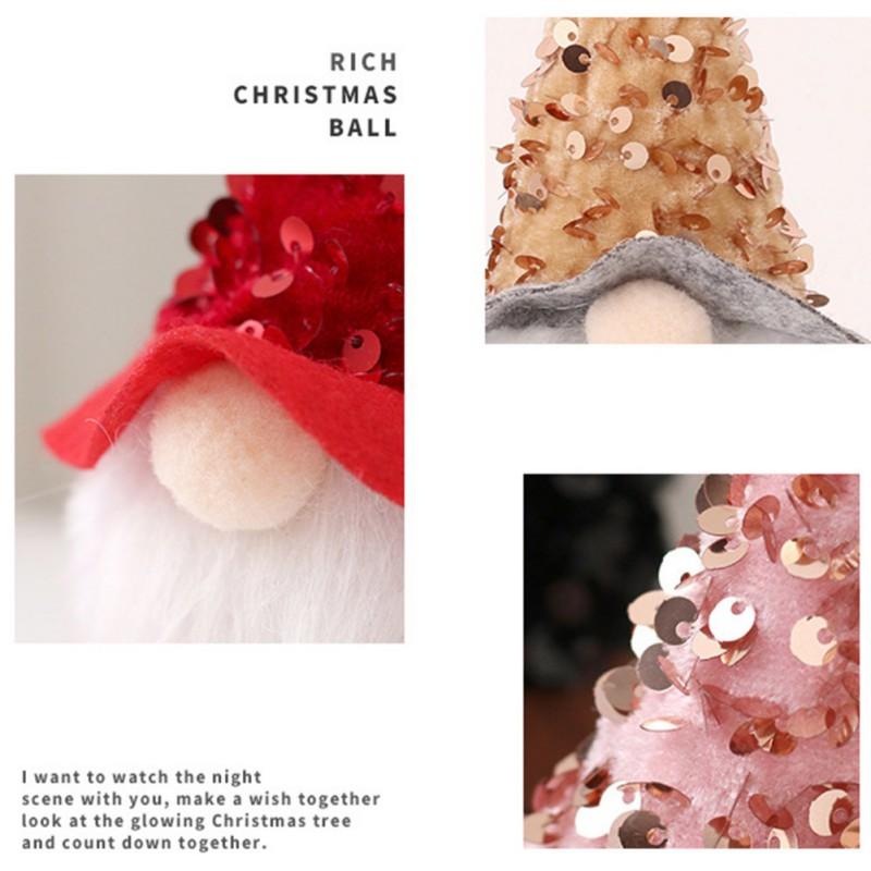 Рождественский Санта Безликая Кукла Блестящая Шляпа Гном Рождественские Украшения Для Дома Орнамент Рождественские Подарки Навидад Ноэль Новогодняя Вечеринка