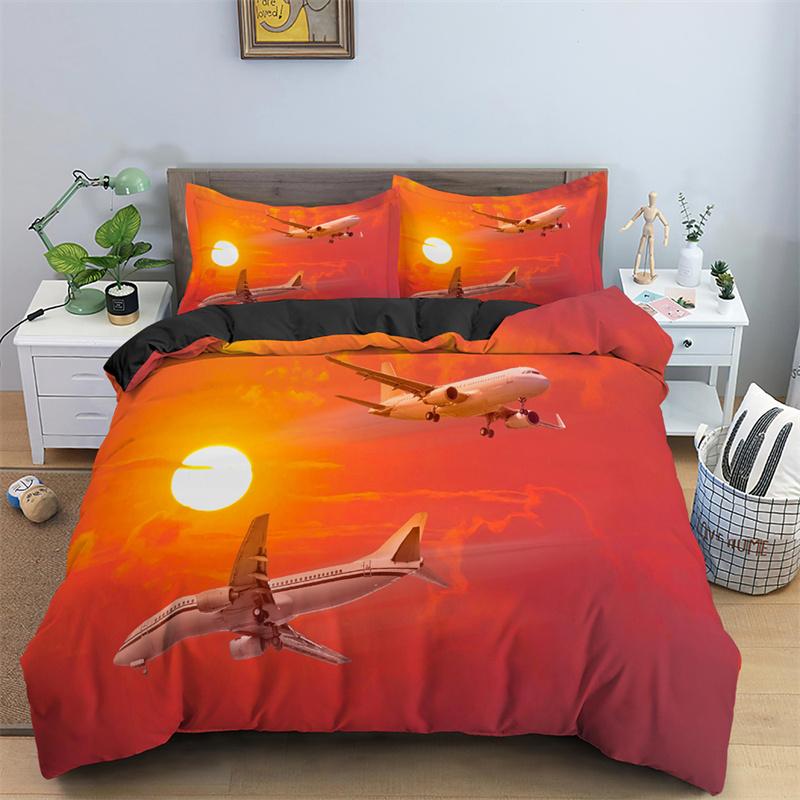 3D Airplane Printed Bedding Collection Kids Adults 23Pcs Duvet Cover With Pillowcase Comforter Bedding Quilt Cover Luxury Bedding Collection