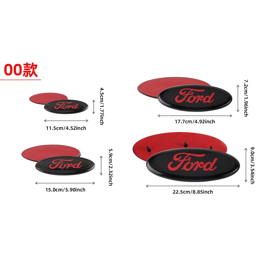 QZKW1 Replace Type Car Rear Trunk Badges Lid Emblem Front Rear Logo For Ford Fiesta Mondeo Fusion Explorer Escape Shelby Edge Kuga