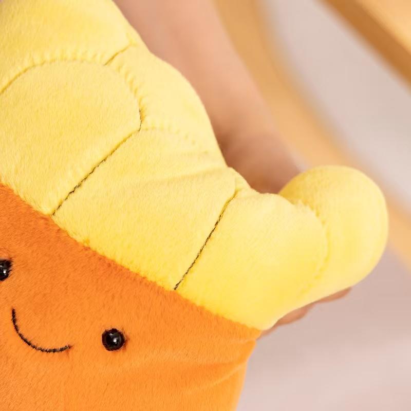 Cute Anime Food Doll Character Bread Plush Toy - Stuffed Soft Toy of Sandwich Pizza Taco French Fries for Kids Gift