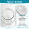 2 x 2200 ml glass candy cookie jars with airtight lids, decorative pharmacist jars, buffet containers for kitchen counters, clear food storage