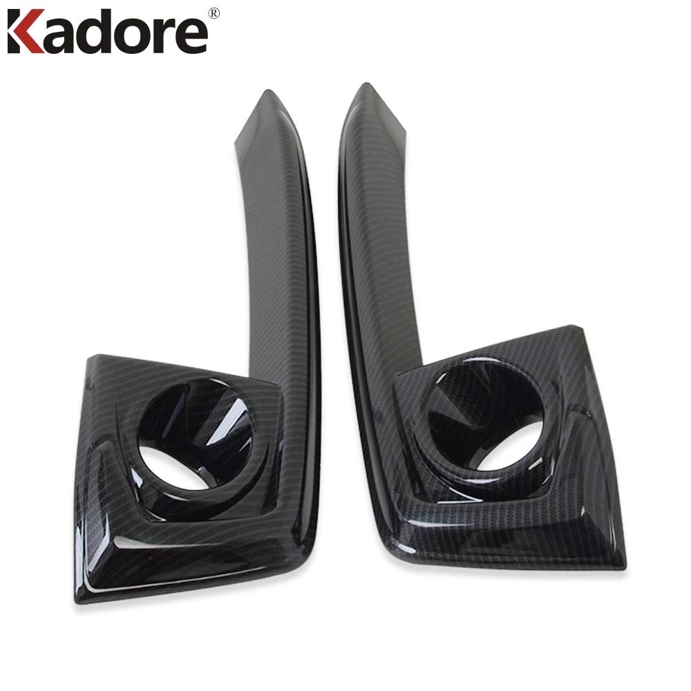 Front Fog Light Lamp Cover Trim For Honda Civic Sedan Carbon Fiber Car Accessories Head Foglight Foglamp Bezel Trims
