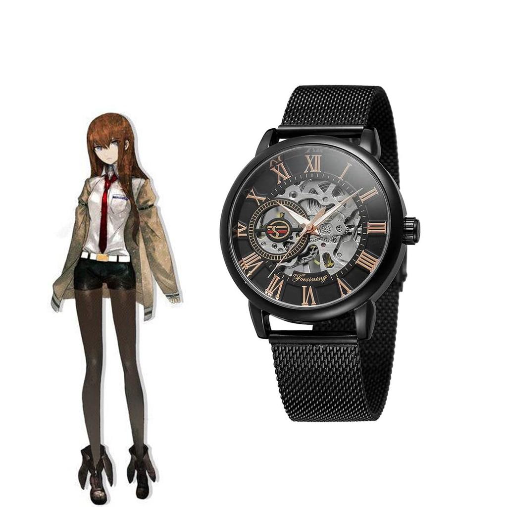 Наручные часы Steins Gate стиль Макисэ Курису кварцевые часы спортивные механические moe товары косплей предметы аниме персонаж легкие для поездок