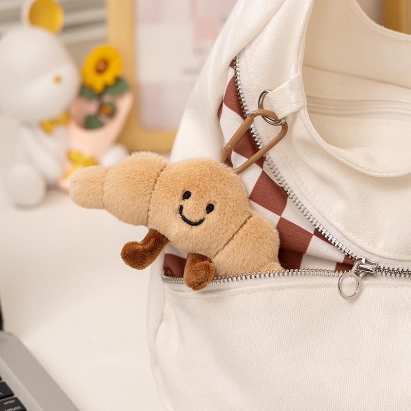 Плюшевая кукла-багет Моэ – Милая мягкая игрушка-хлеб, брелок и подвеска для рюкзака