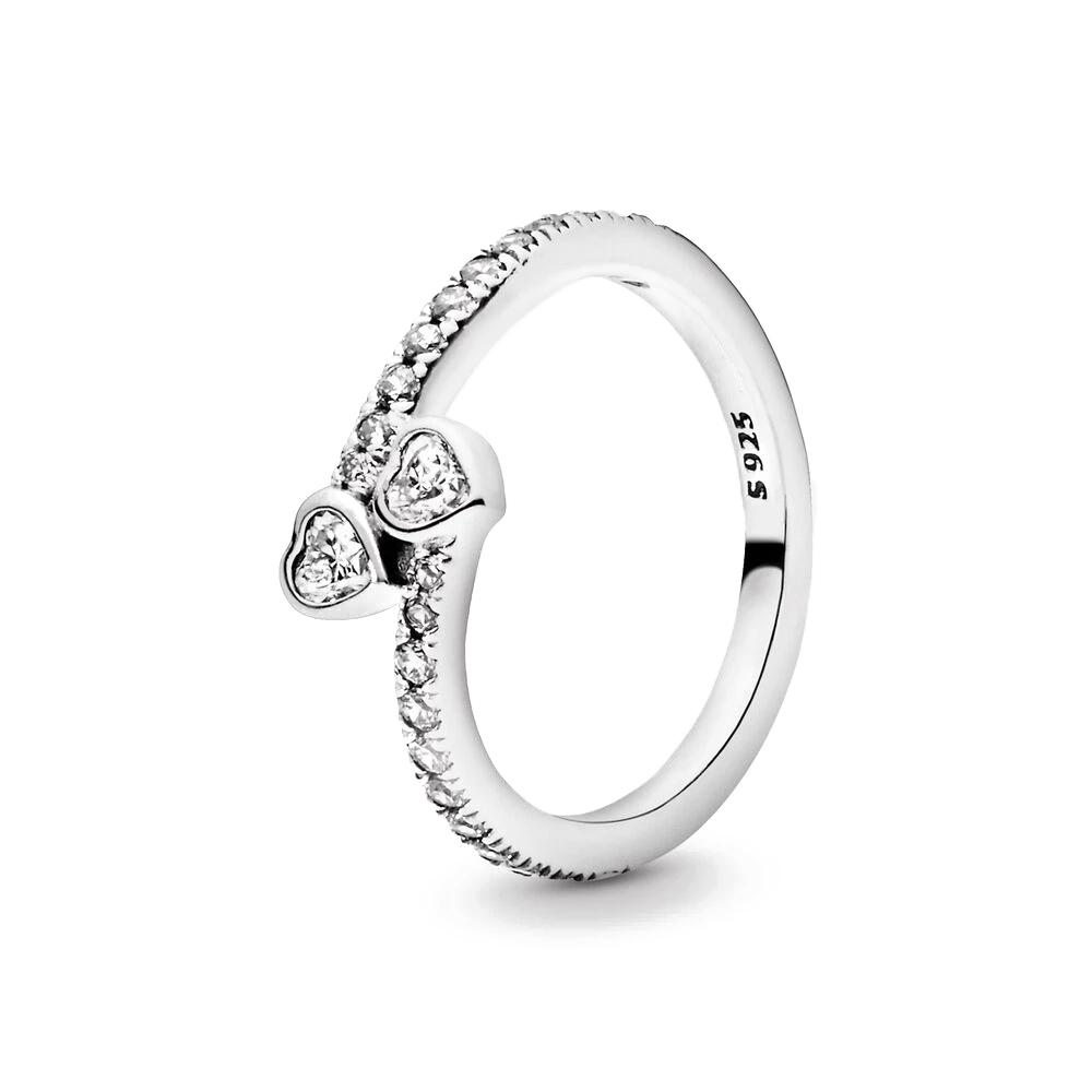 925 Silver Rings Stackable Infinite Heart Flower Crown Trinkets For Women Original Wedding Ring Jewelry Gift