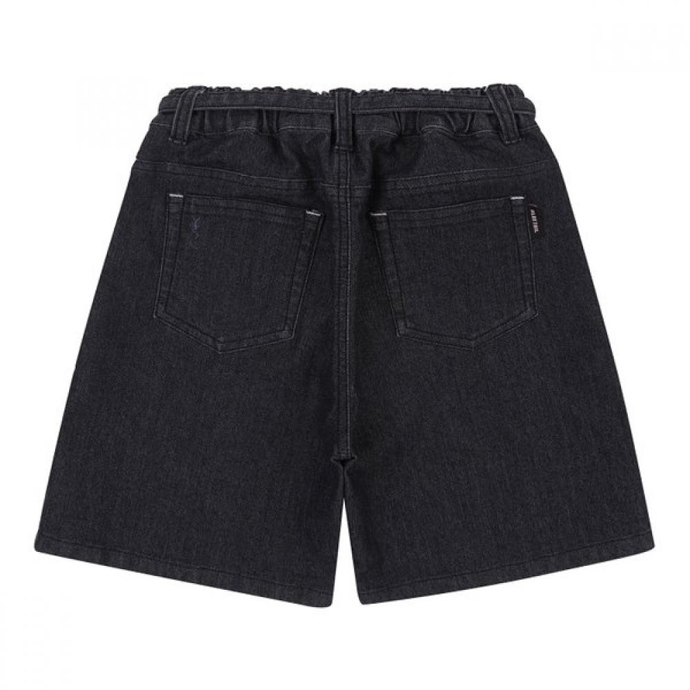Bluetail Black Denim Belt Shorts Azb2pt02bk