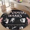 1pc The Vampire Diaries4 Design Printed Area Round Carpet for Bedroom Living Room Home Decor Rugs Mat Non Slip Mat Rug for Bedside