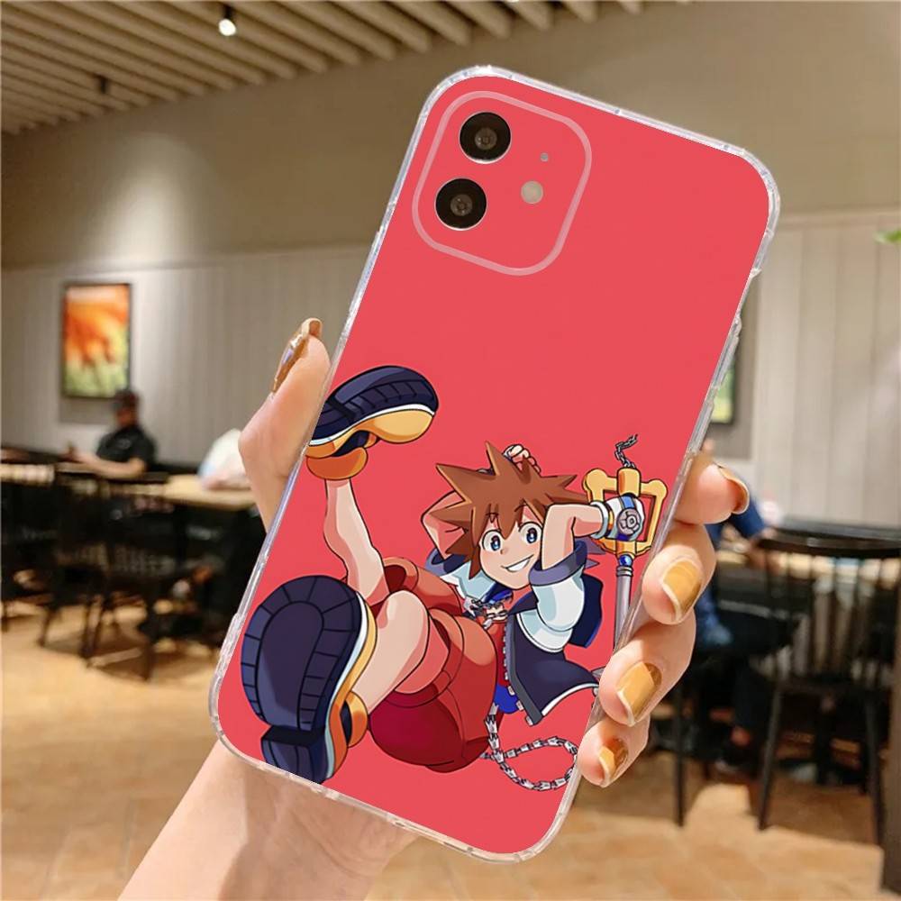 K-Kingdom Game Hearts Phone Case For iPhone 17,16,15,14,13,12,11 Pro,Max,Plus,X,XS,XR,SE4,E Mini Transparent Soft Cover