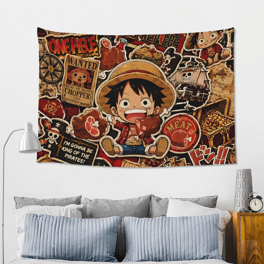 Аниме One Piece Cutecore Гобелен Настенное Полотно Одеяло Гобелен Предметы Декора Дома Настенные Украшения