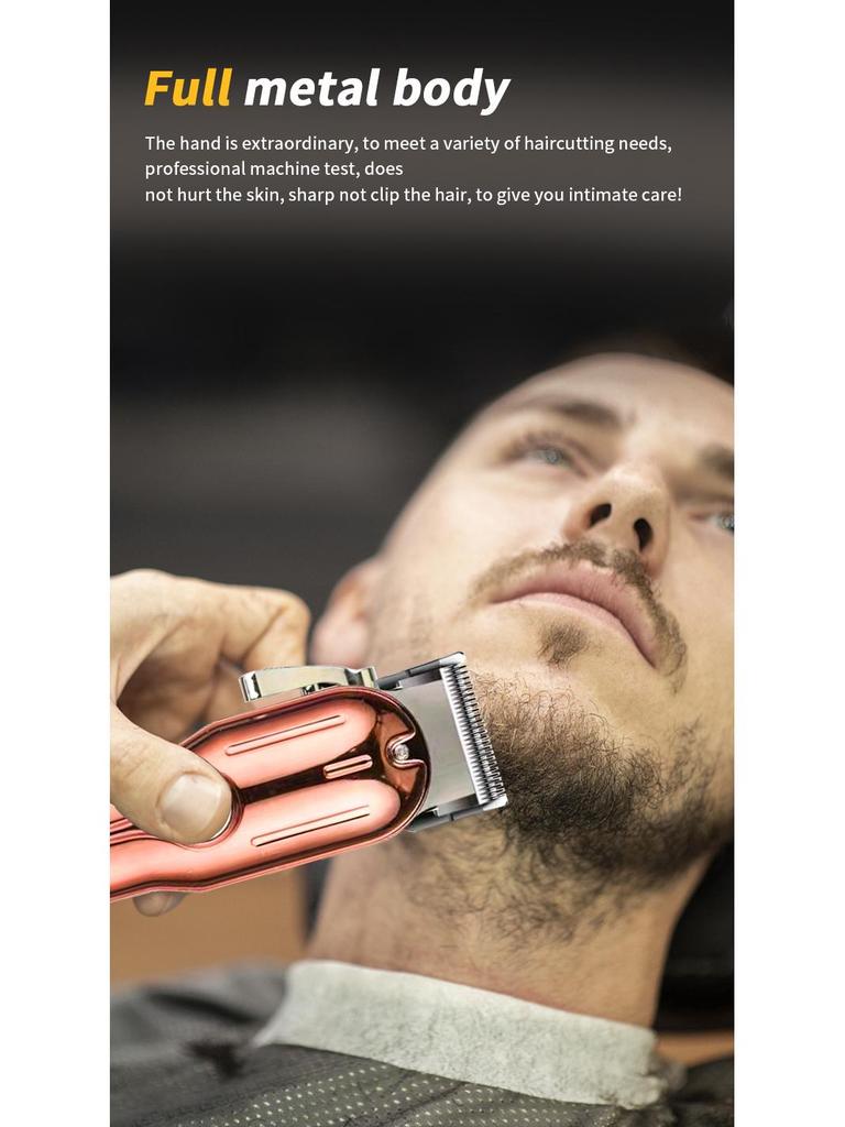 Professional LCD Hair Clipper with USB Charging for Hairdressing