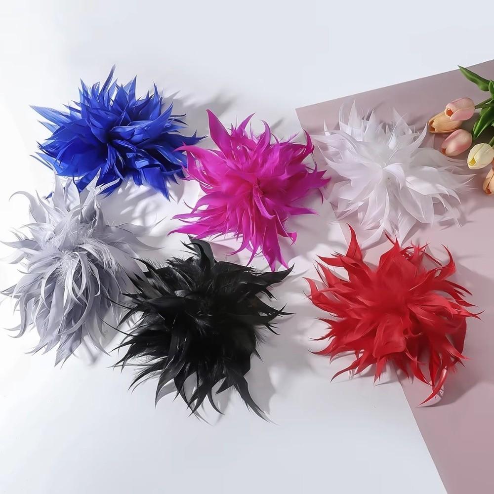 18-20cm Large Artificial Flower Brooch DIY Feather Brooch Accessories Feather Flower Wedding