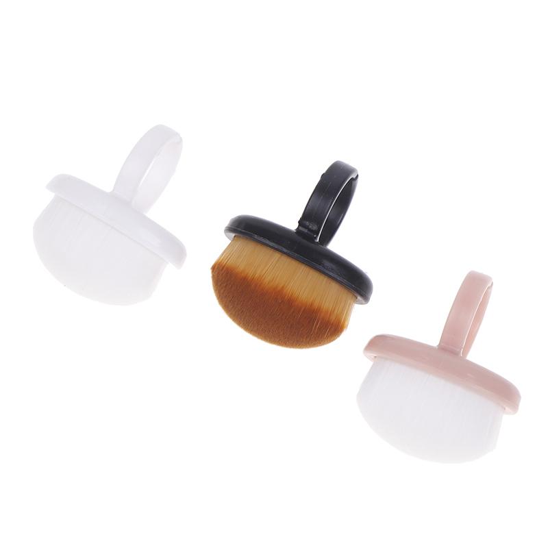 Кисть для ногтей с пряжкой, овальная гелевая пылевая очистка, кольцевая кисть для макияжа, маникюрные инструменты